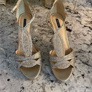 Alex Marie Glittering Gold Heels